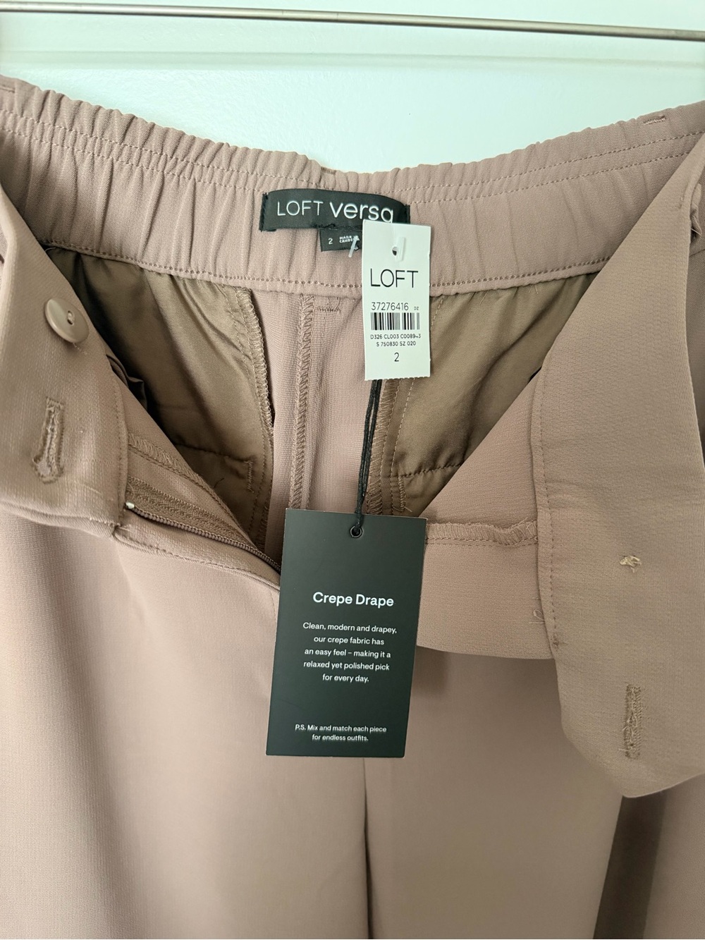 LOFT Versa Crepe Drape Palazzo Pant - Picture 6 of 9